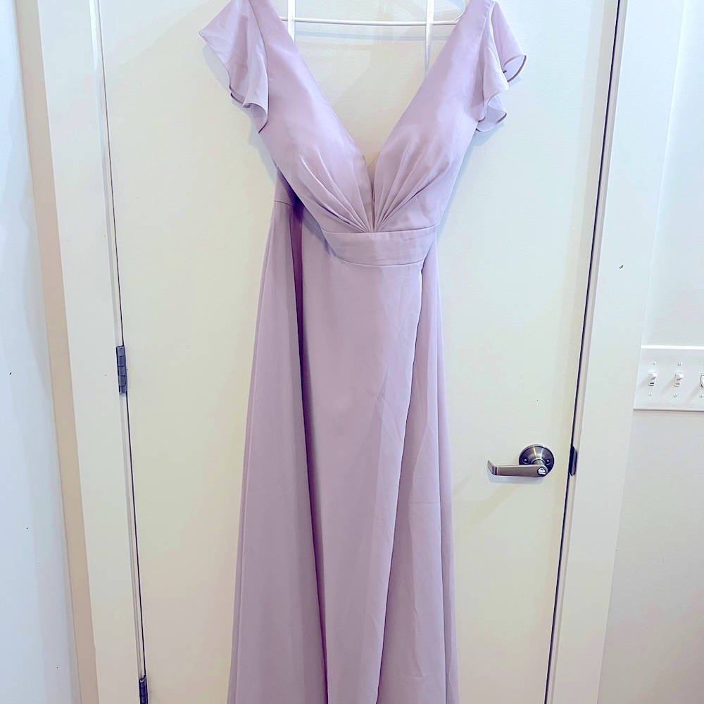 Christina Wu Dusty lavender bridesmaid gown